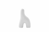 Aya vase 5x16x10cm glaseret stent&oslash;j hvid