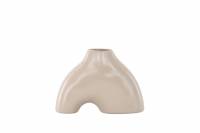 Kento vase 15x21x8cm glaseret stent&oslash;j beige