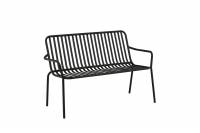 Peking haveb&aelig;nk i aluminium 130x64cm sort