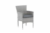 Malina havestol i flet med arml&aelig;n og hynde gr&aring;