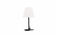 Moris bordlampe &Oslash;28&times;52 cm &ndash; Sort/hvid