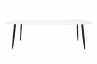 Polar spisebord 240x100cm MDF hvid med sort stel