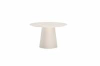 Lanzo havebord rundt &Oslash;120cm i beige aluminium