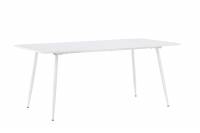 Silar spisebord MDF og st&aring;l 180x90 cm hvid