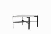 Razzia sofabord 75x75cm hvid terrazzo og sort stel