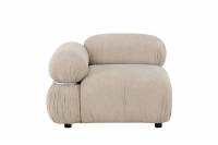 Mika modul sofa 95x70cm h&oslash;jrehj&oslash;rne beige