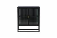 Garis skab 80x70x40cm med glasd&oslash;re sort