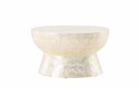 Sand&ouml;n sofabord &Oslash;70cm capiz beige
