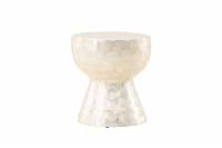 Sand&ouml;n sofabord &Oslash;40cm capiz beige