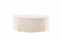 Vind&ouml; Ottoman &Oslash;101cm beige stof
