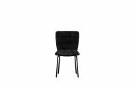 Punsch spisebordsstol i velour polyester sort