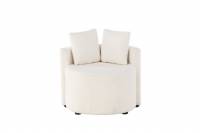 Kelso 2-personers sofa teddy polyester hvid