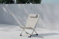 Seville foldbar solstol med pude beige