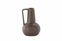 Lane vase &Oslash;10cm glaseret stent&oslash;j brun