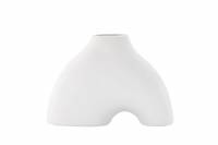 Kento vase 15x21x8cm glaseret stent&oslash;j hvid