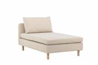 Zero daybed 152x94cm i beige polyester og natur gummitr&aelig;