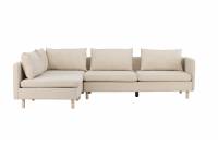 Zero hj&oslash;rnesofa 3-personers i beige stof