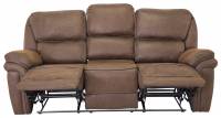 Saranda sofa 3-personers med recliner mikrofiber brun