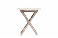 Kenya caf&eacute;bord foldbar &Oslash;70cm teak hvid