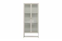 Garis vitrineskab med glasd&oslash;re 160x70x40cm beige