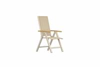 Panama let havestol med 5 positioner og arml&aelig;n beige og teak