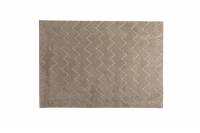 Fia t&aelig;ppe med zigzag-m&oslash;nste 230x160 cm brun