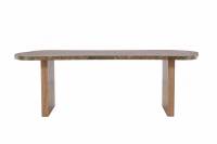 Eleonora spisebord 230x100cm marmorlook brun