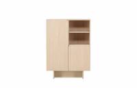 Tyres&ouml; skab 110x80x30cm i hvidvasket MDF
