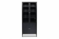 Bakal vitrineskab 190x80x40,5 cm sort