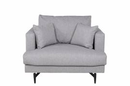 Sofia Single Sofa &ndash; sort/gr&aring; velour