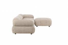 Mika modulsofa &ndash; Beige/S&oslash;lv, elegant og stilrent 4 dele