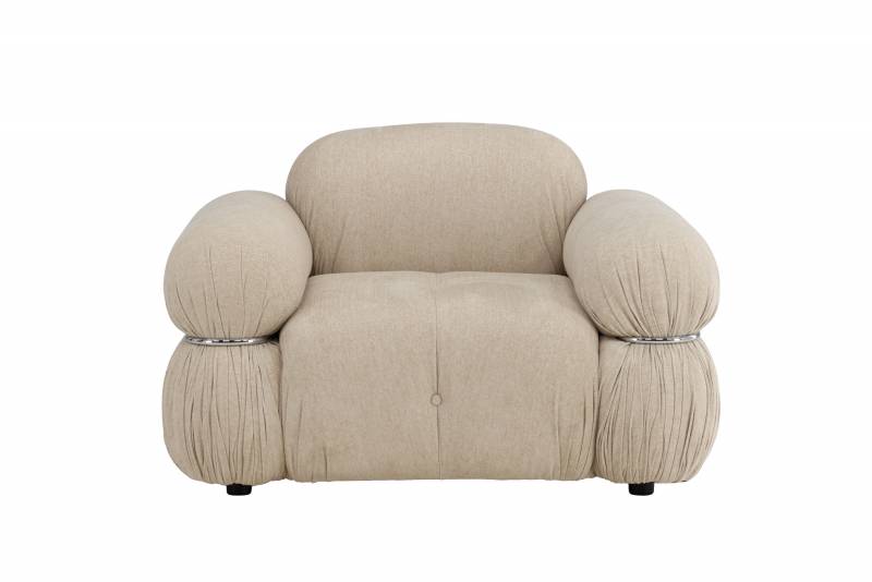 Mika lounge l&aelig;nestol i polyester beige