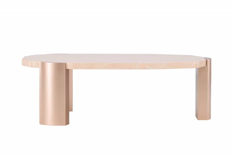 Kres sofabord 125x71cm MDF rosa