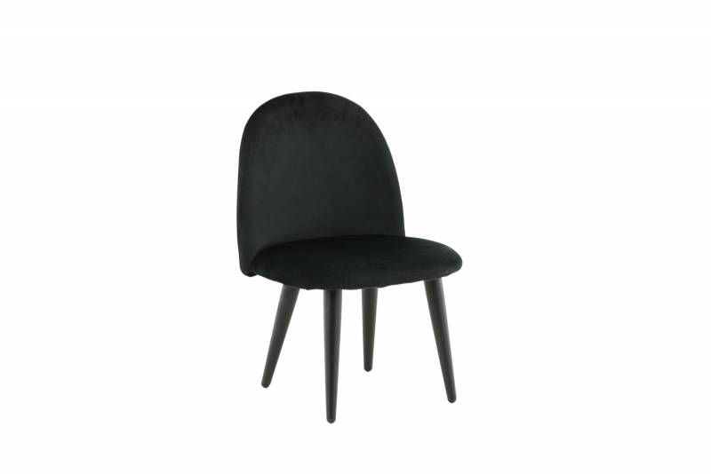 Velvet b&oslash;rnestol velour i polyester sort