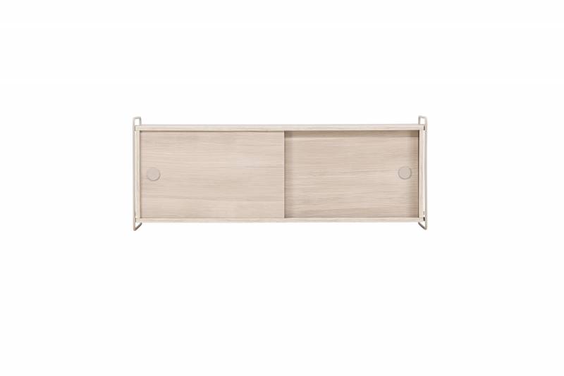 Paris v&aelig;gskab med skydel&aring;ger 121x48x35cm MDF hvidpudset