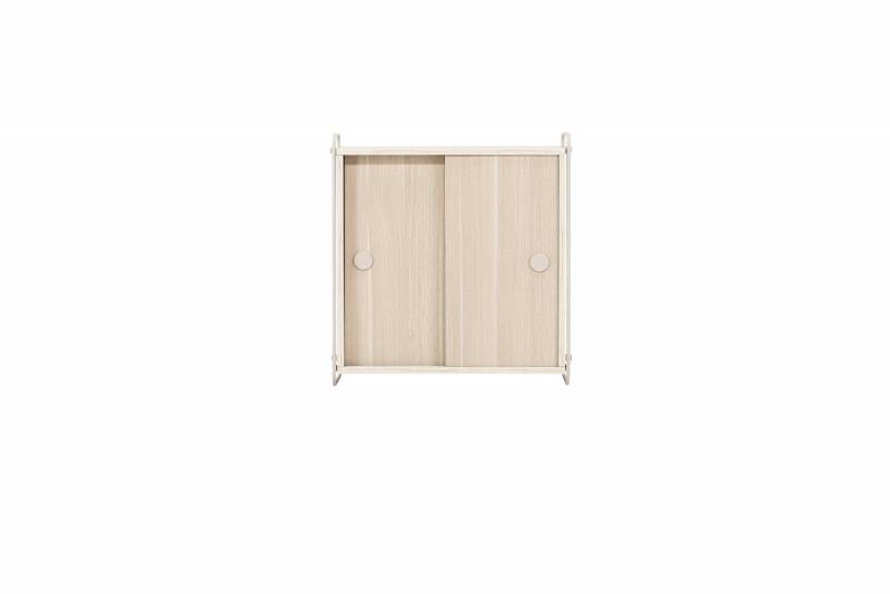Paris v&aelig;gskab med skydel&aring;ger 60x68x35cm MDF hvidpudset