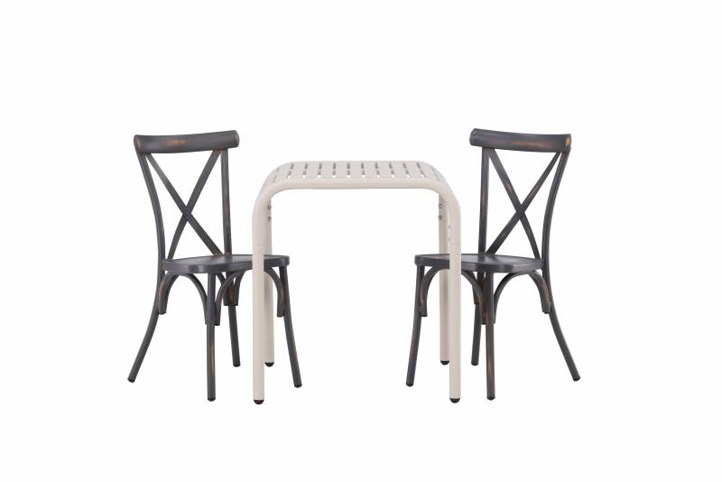 Borneo caf&eacute;s&aelig;t med bord 70x70cm og to Tablas stole