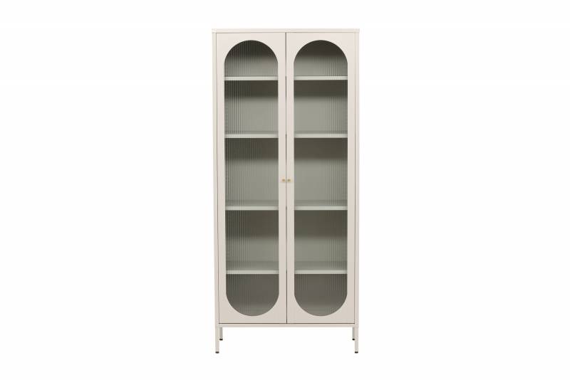 Lima vitrineskab 180x80x35cm beige-gr&aring;