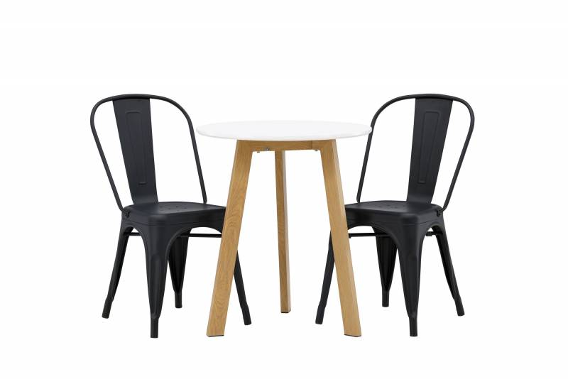 Leonora spisebordss&aelig;t &Oslash;65cm med 4 spisebordsstole
