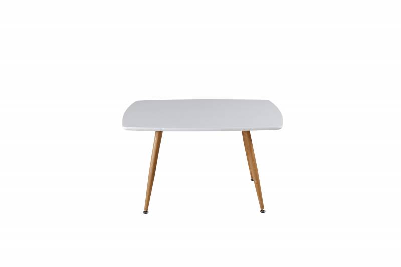 Plaza sofabord 80x80cm med hvid bordplade og tr&aelig;ben