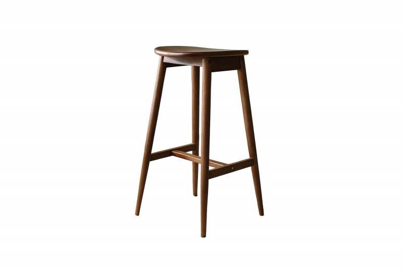 Orust barstol 77cm i gummitr&aelig; mocca