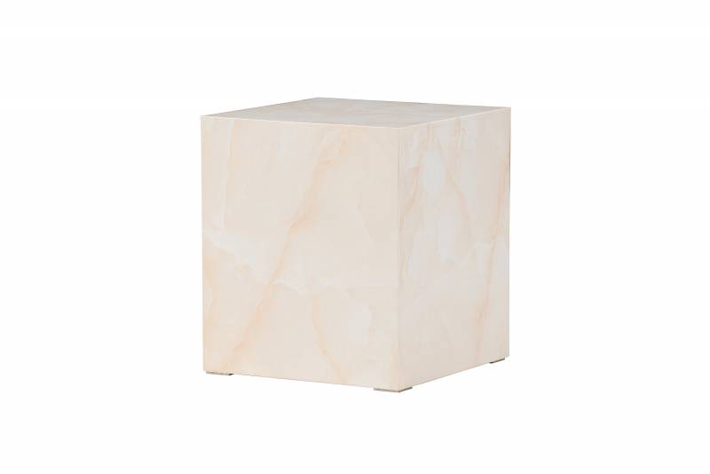 York sofabord 40x40x45cm marmorlook gul