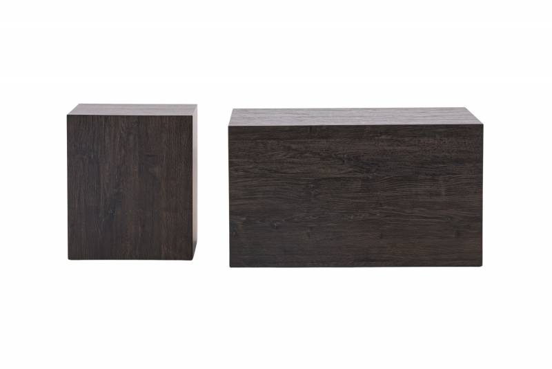 York sofabordss&aelig;t MDF 40x40cm 80x60cm brun
