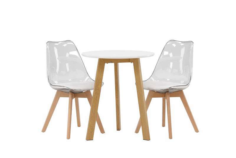 Leonora spisebordss&aelig;t &Oslash;65cm med to spisebordsstole