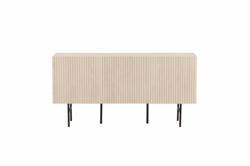 Bj&ouml;rk&ouml;n skab 150x75x42 cm med  l&aring;ger hvidkalket fin&eacute;r