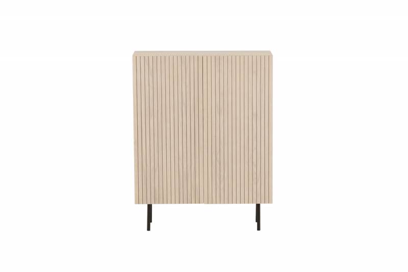 Bj&ouml;rk&ouml;n skab 80x103x30 cm med hylder hvidkalket fin&eacute;r