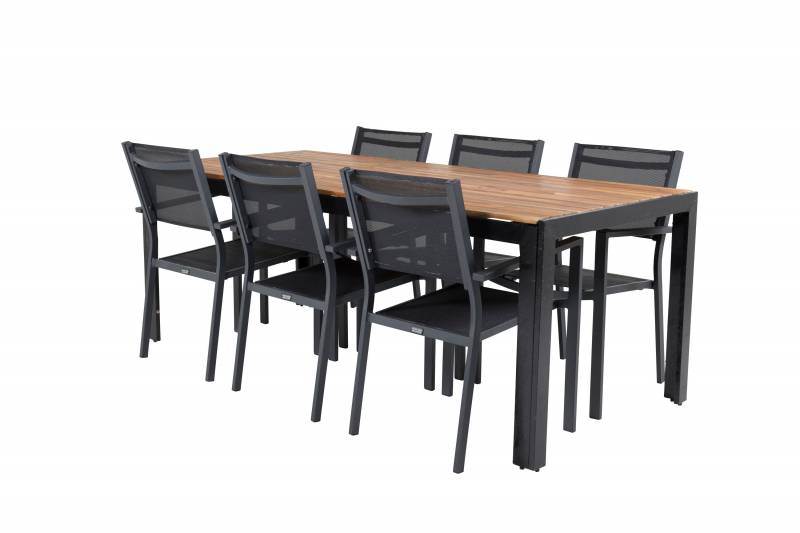 Bois+Copacabana haves&aelig;t med bord 200x100cm og 6 stole