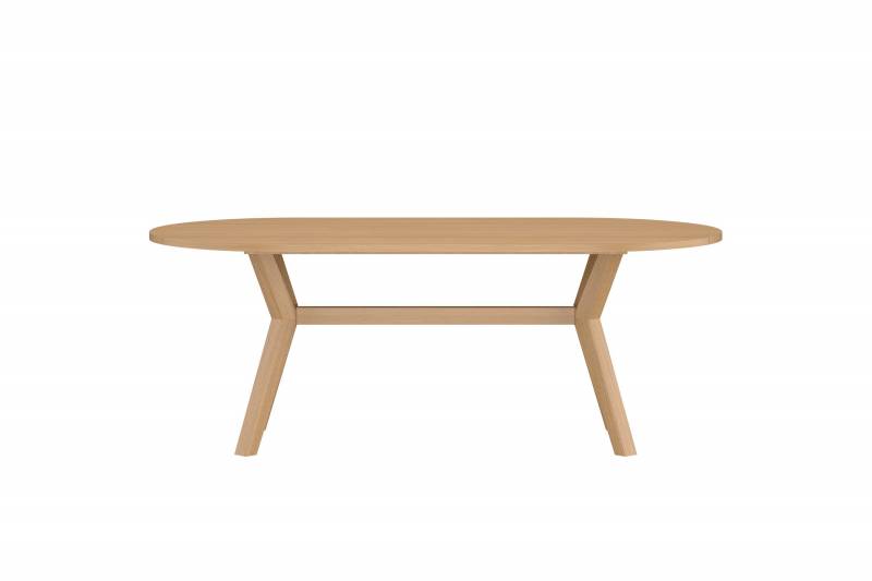 Kenya ovalt havespisebord 200x90cm i teak