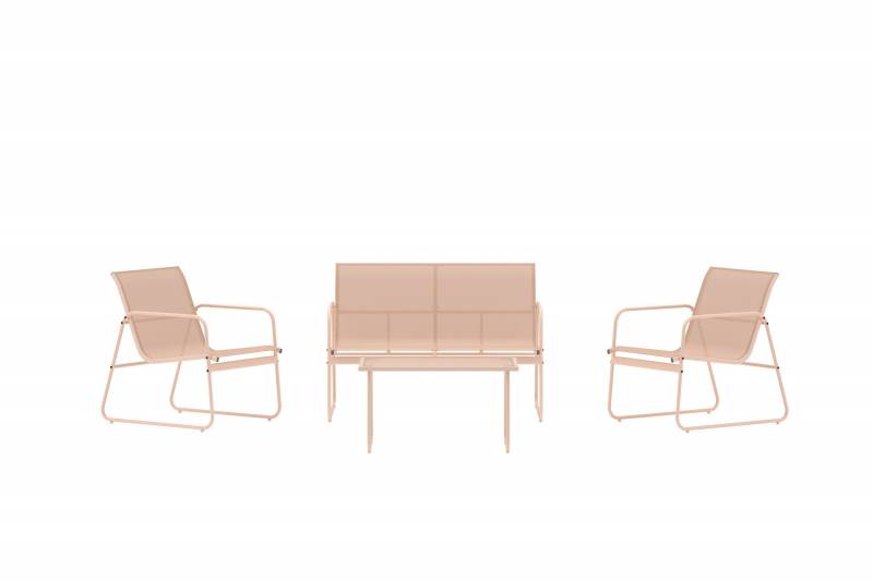 Scopello lounges&aelig;t med sofa, stole og bord beige