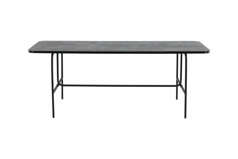 Uno spisebord 200x90cm MDF og fin&eacute;r sort